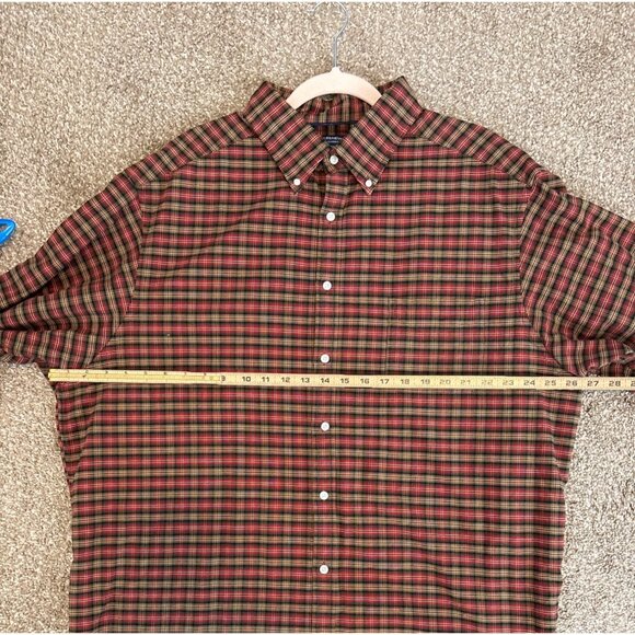 Cremeux Classics Men's Button-Up Plaid Long Sleeve Cotton Shirt Size 2XB - Picture 8 of 9